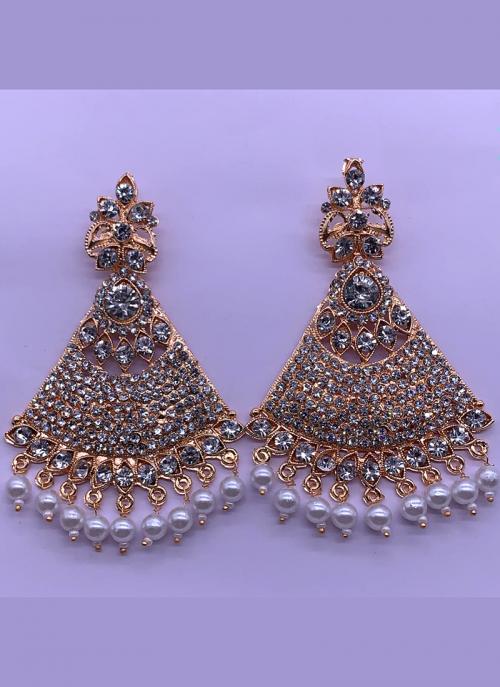Rose Gold Triangle Design Earrings